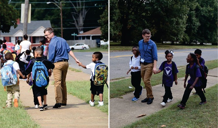 The teachers even drop their students home every day. 