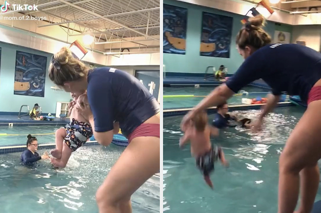 Here's The Story Behind That Viral TikTok Showing A Baby Getting Tossed In A Pool