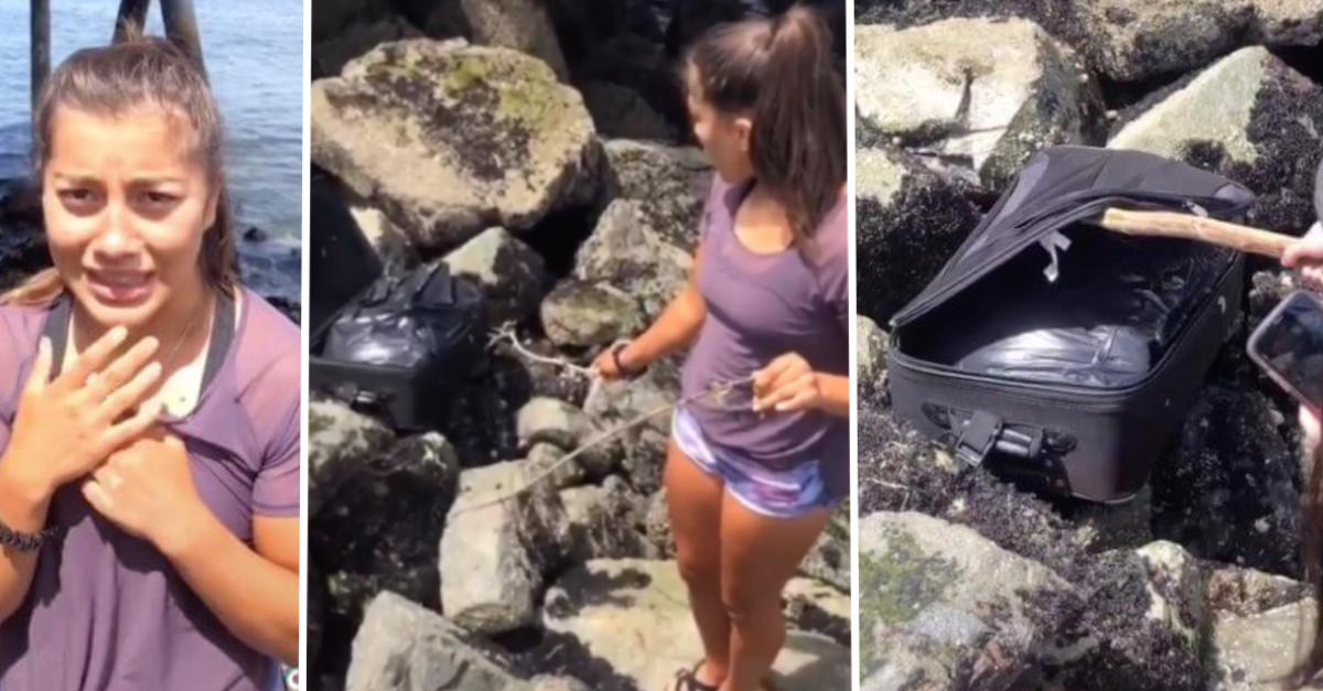 Teens Post TikTok Video Of Moment They Find Human Remains Inside Suitcase On Beach