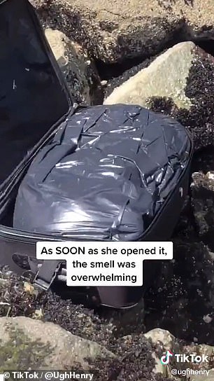 Teens show suspicious black suitcase in TikTok video