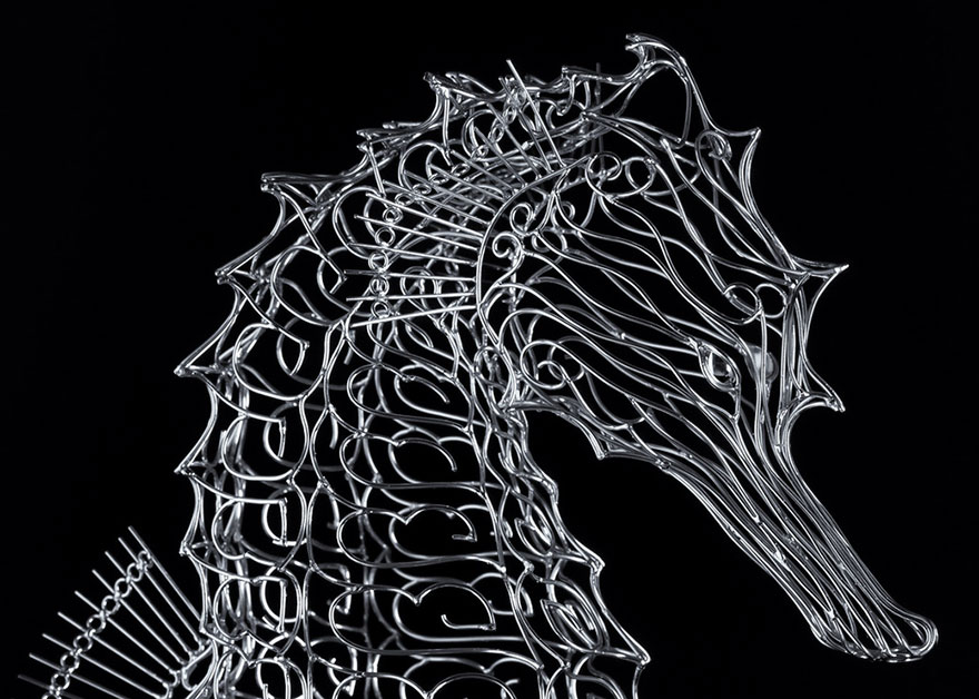 A steel wire unicorn