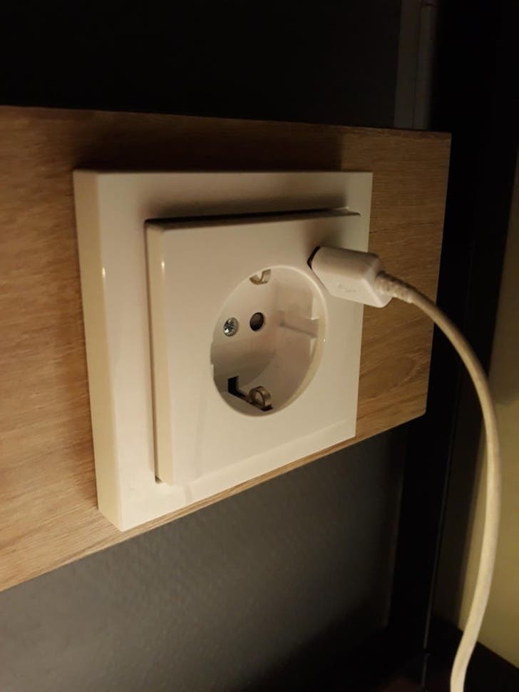 One of the architectural designs that show how to integrate a USB plug into a wall plug