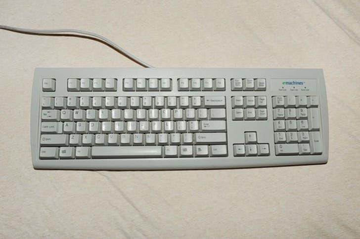 The grey keyboards were in fashion!