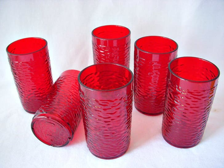 Pizza Hut glasses during the 80s and 90s