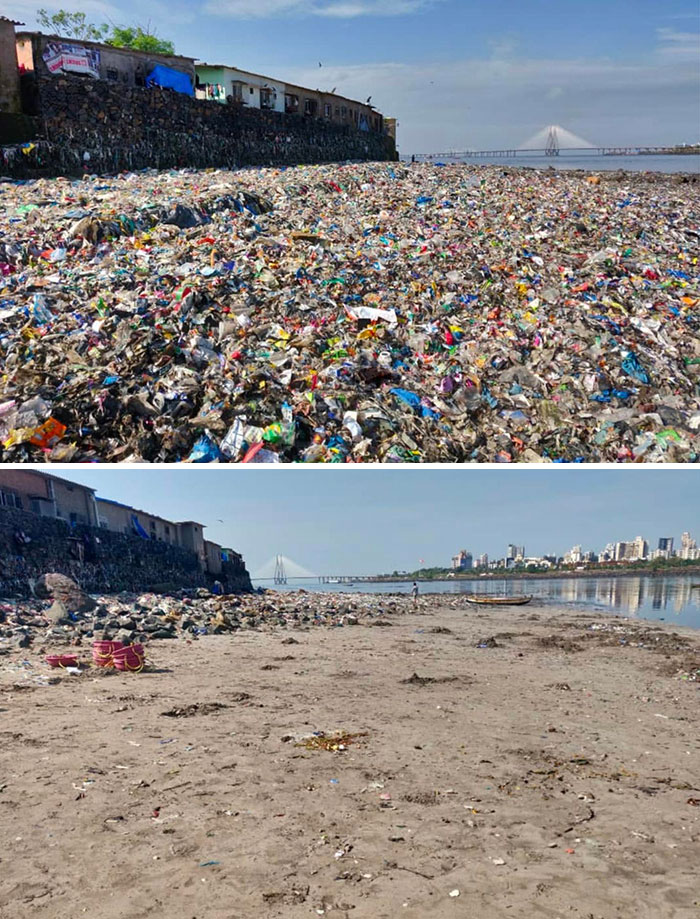 The Youth cleaned Mithi River (Mumbai), for one year. And the comparison photos of the river, then vs now are worth seeing.