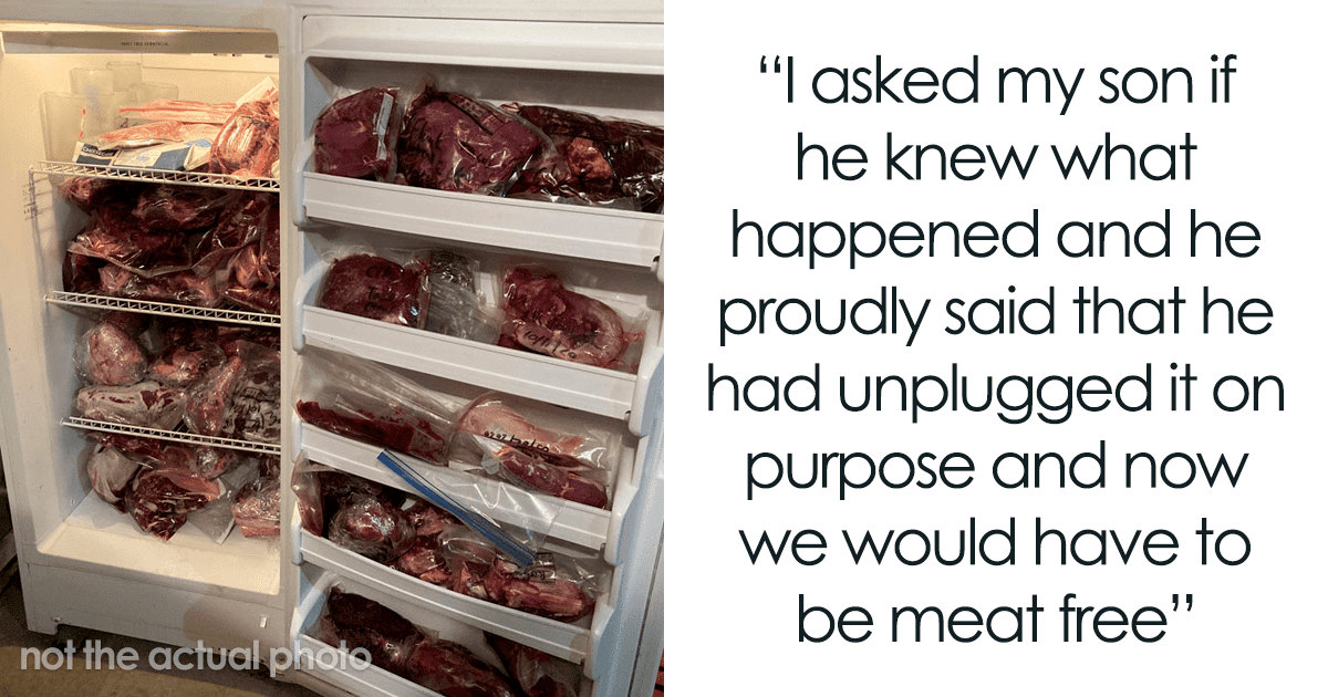 Dad Makes His Vegetarian Kid Deal With Rotting Meat After He Purposely Unplugs The Freezer So Their Meat Would Go Bad