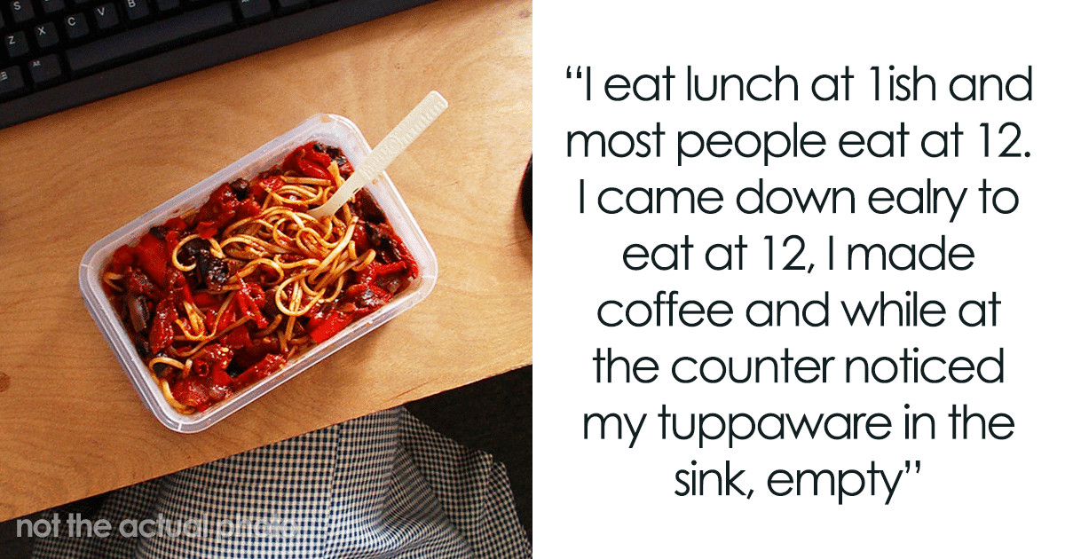 Man Steals Coworker’s Food And She Yanks It From Under His Nose, Embarrassing Him In Front Of His Colleagues