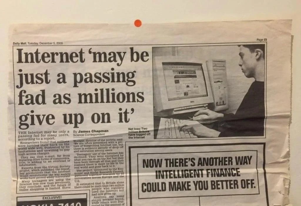 Headline From 2000 Has People Sharing Hilarious '90s Internet Predictions