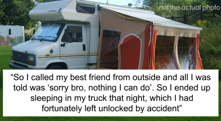 friend locked in his own camper by his friends