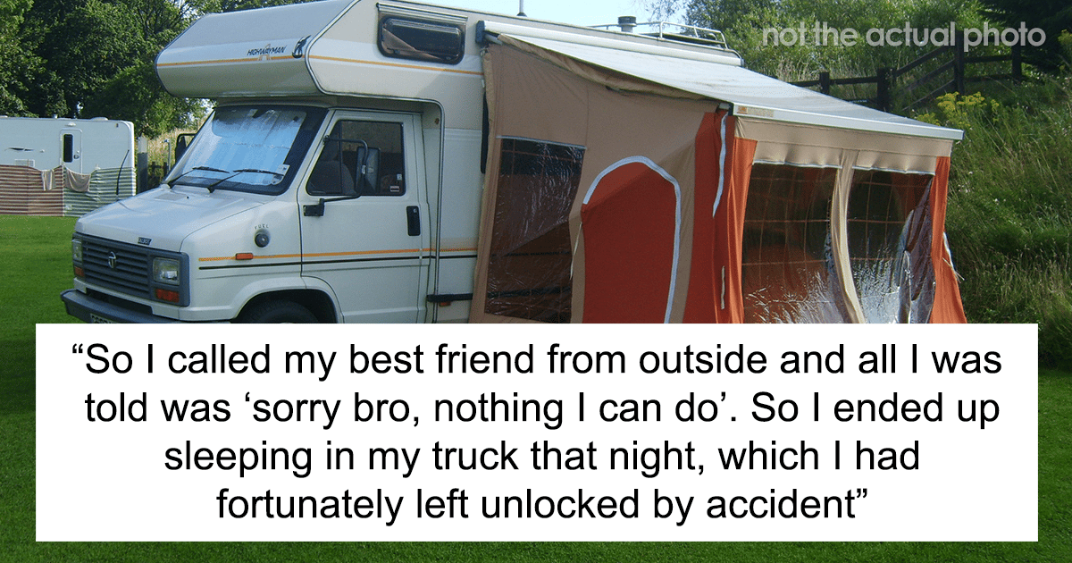 friend locked in his own camper by his friends