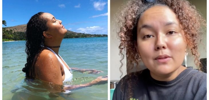 Hawaiian woman being disrespectful