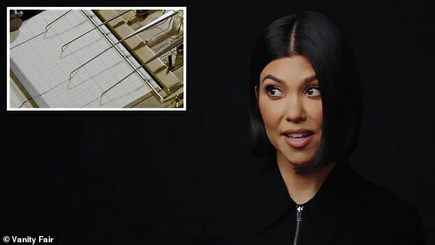 Kourtney Kardashian giving lie detector test