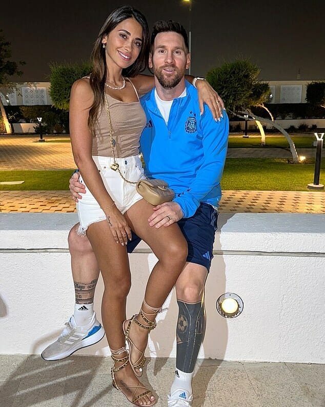 Antonela Roccuzzo and Lionel Messi