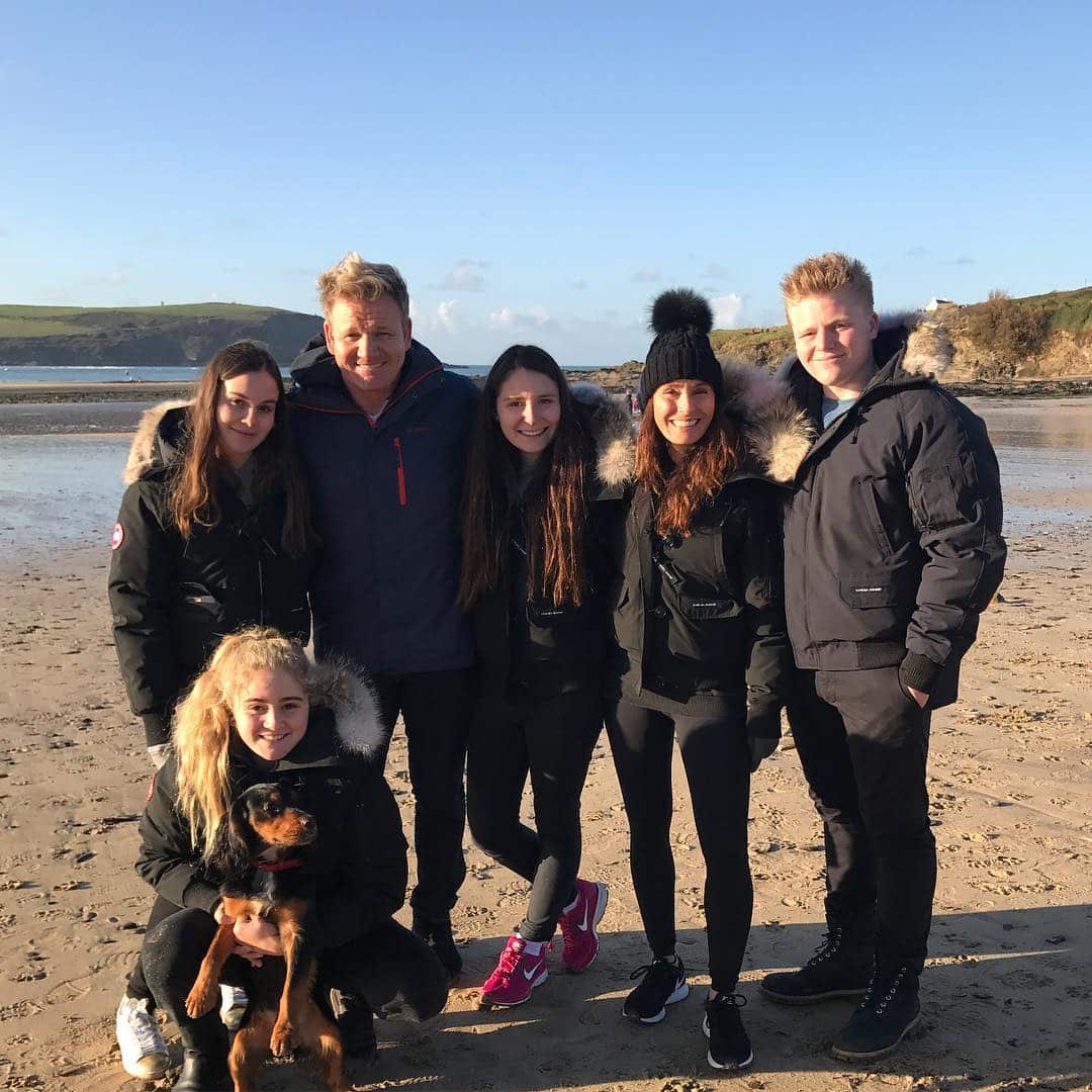 Gordon Ramsay with his family
