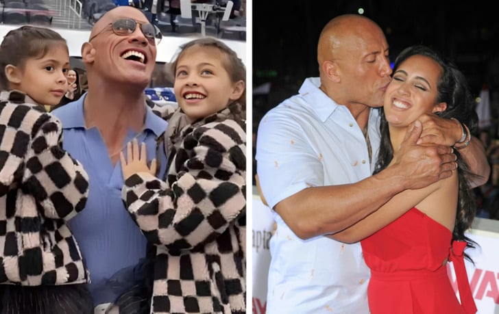 Dwayne Johnson with his family