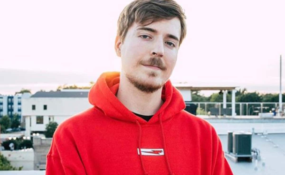 MrBeast in his iconic red hoodie