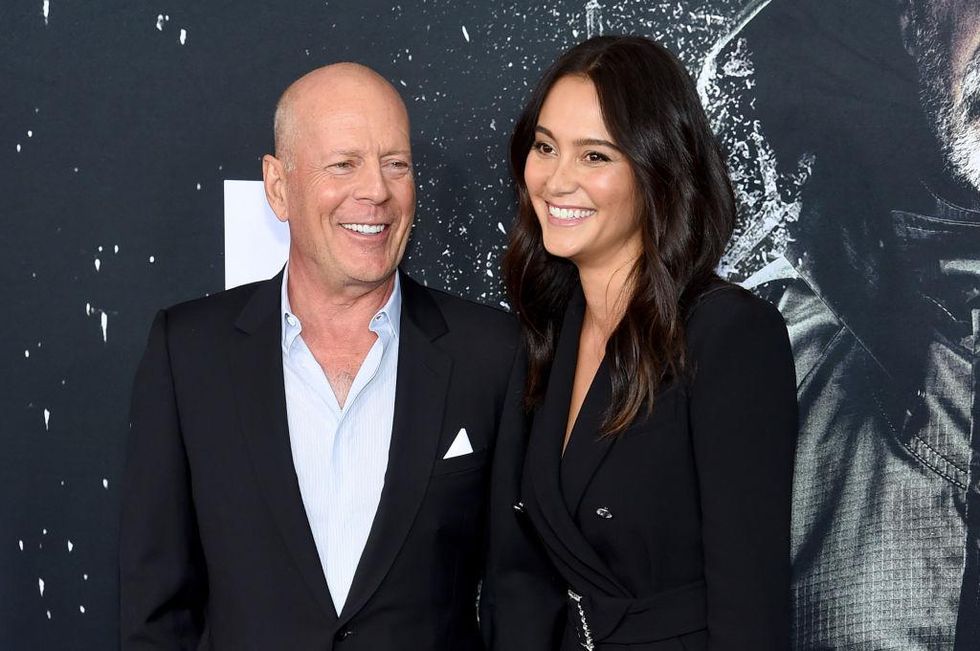 Bruce Willis with his current wife