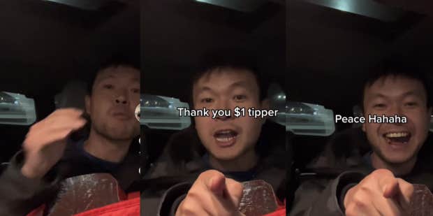 DoorDash Driver Records TikTok of Him Eating a Customer's Order for Getting a $1 Tip