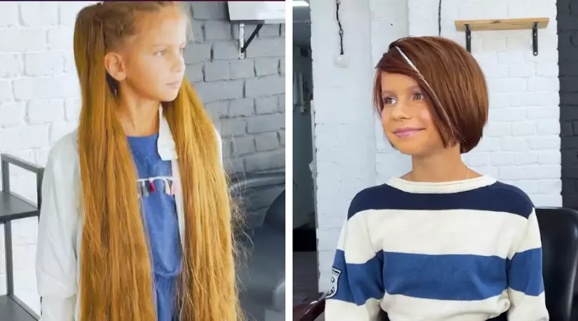 Little Girl Saves Amputated Dog By Donating 40 Inches Of Her Hair