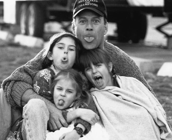 Bruce Willis with his family