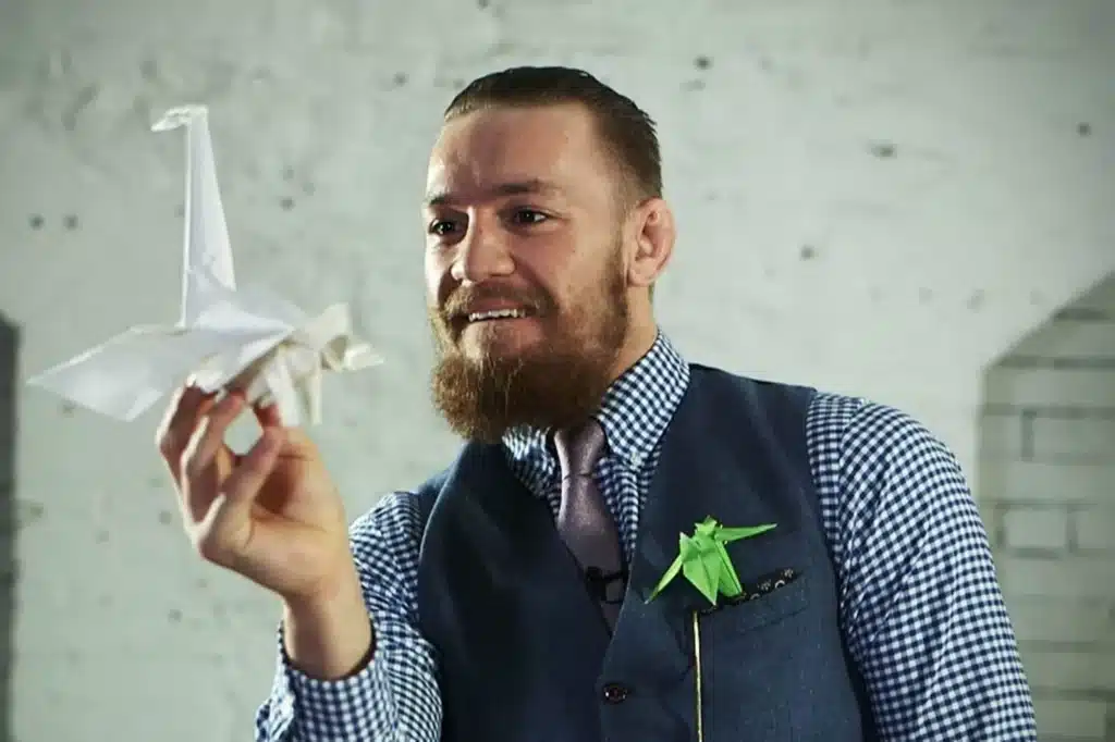 Conor McGregor shows off his origami