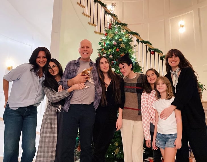 Bruce Willis with his family