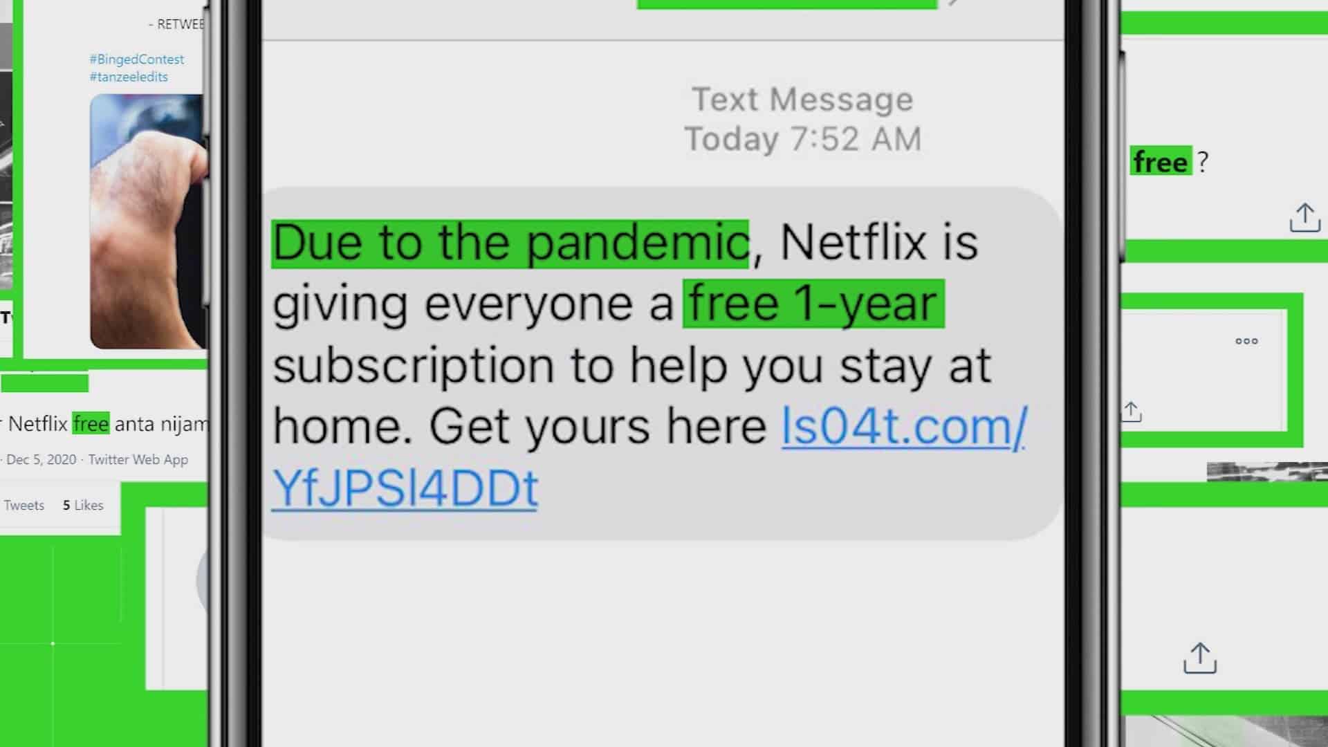 The free Netflix account subscription scammer uses different methods to contact users