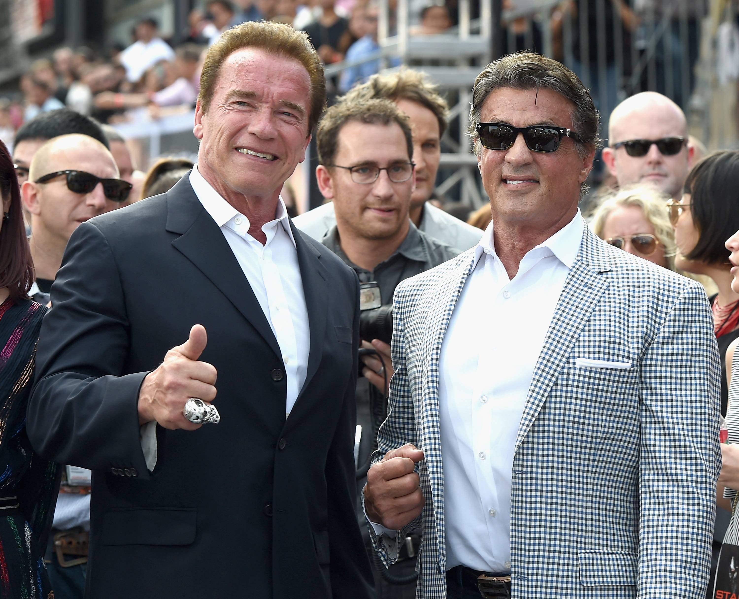 Arnold Schwarzenegger and Sylvester Stallone