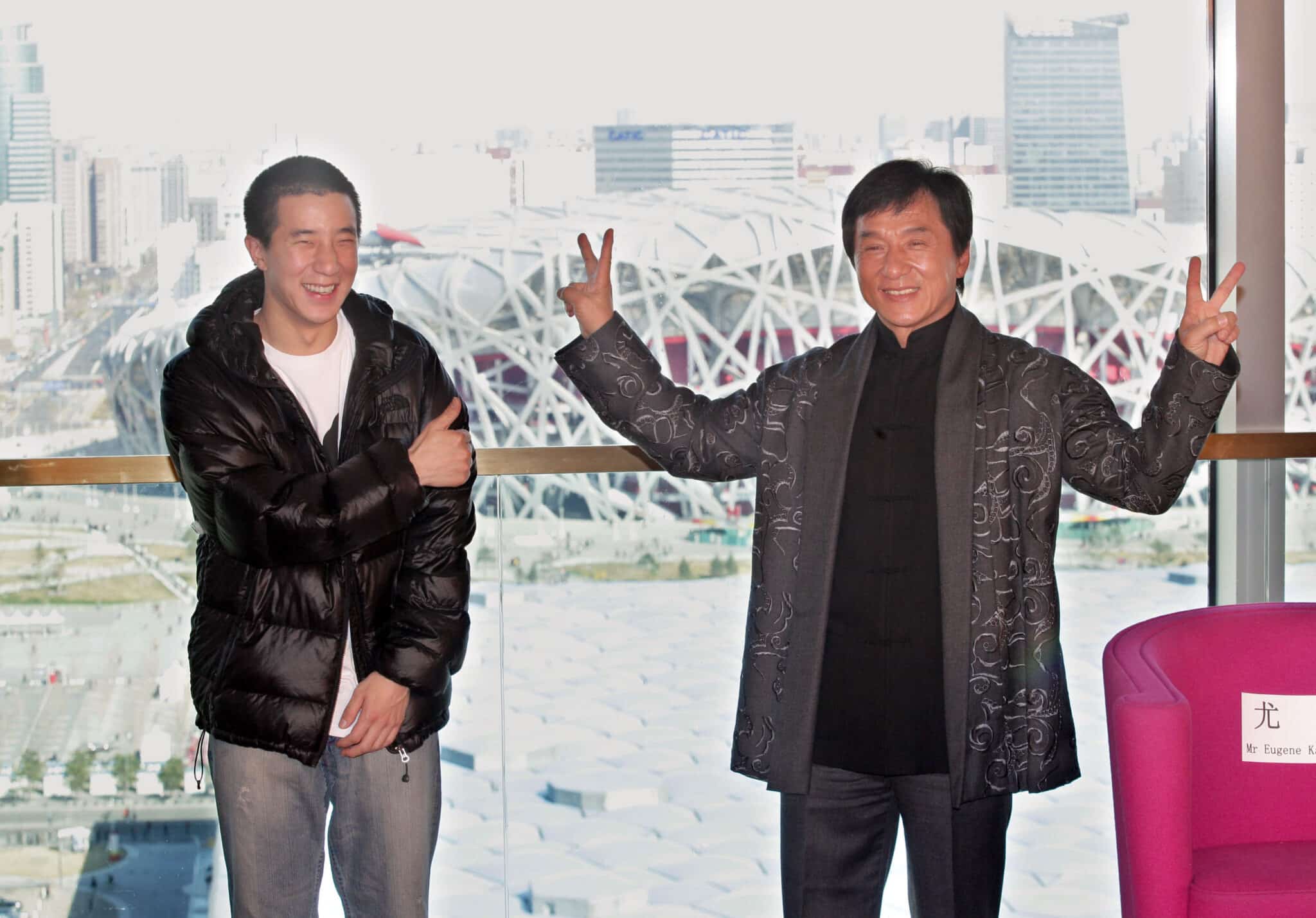 Jackie Chan with his son, Jaycee