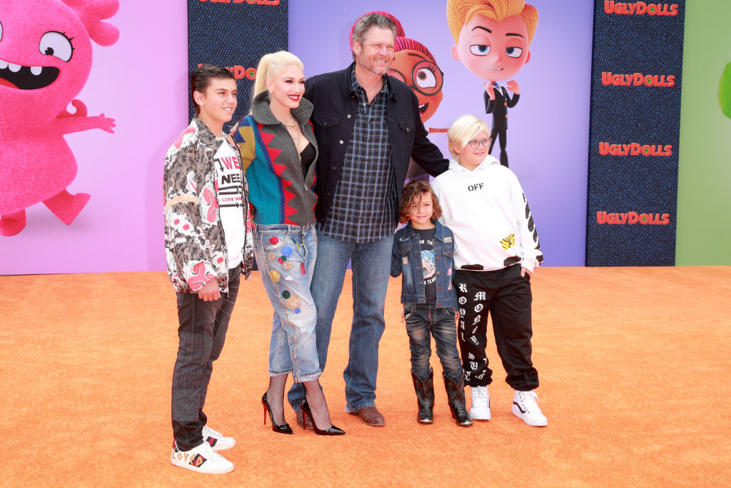 Gwen Stefani and Blake Shelton with kids