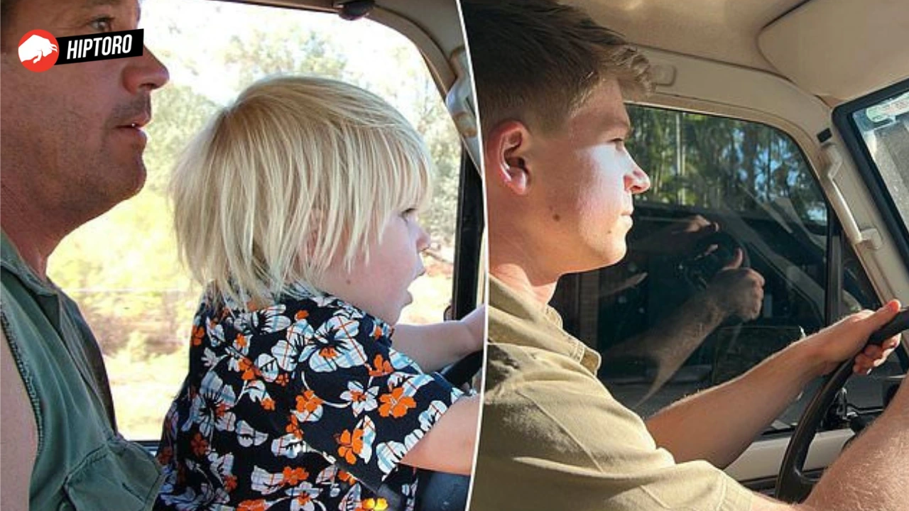 Robert Irwin pays heartfelt tribute to his late father Steve Irwin by recreating a childhood photograph