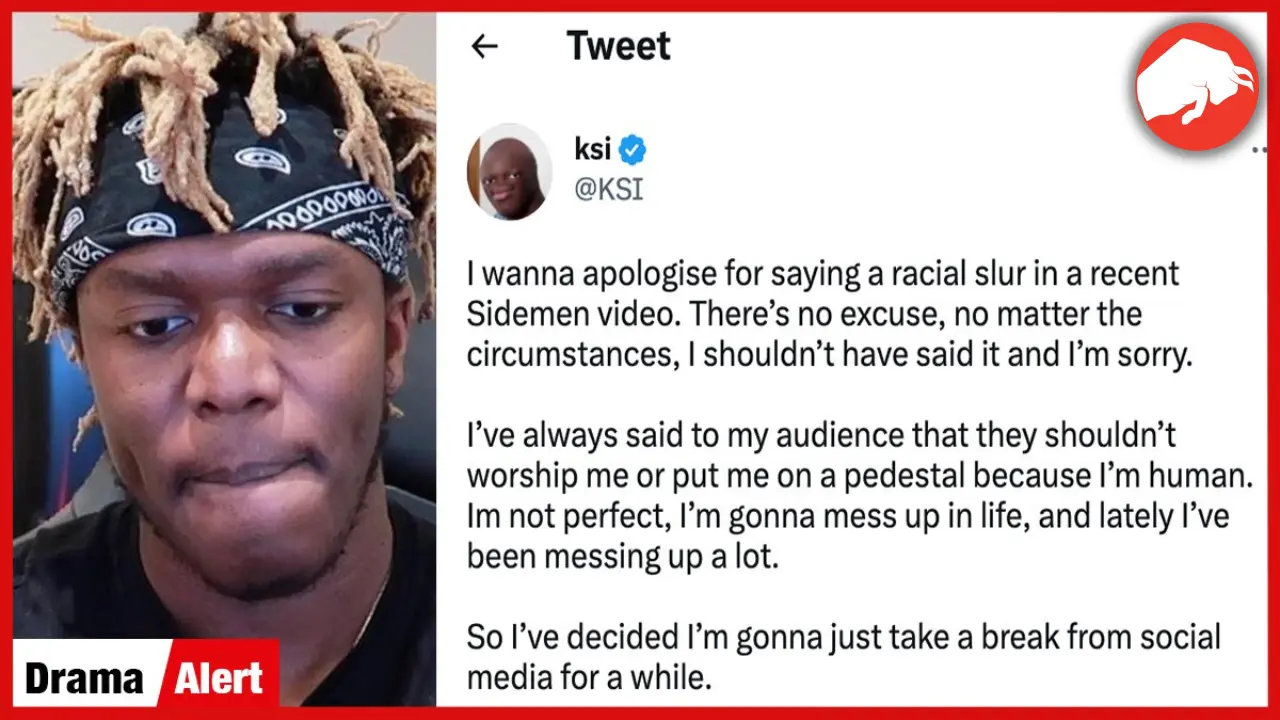 KSI Apology racist slur