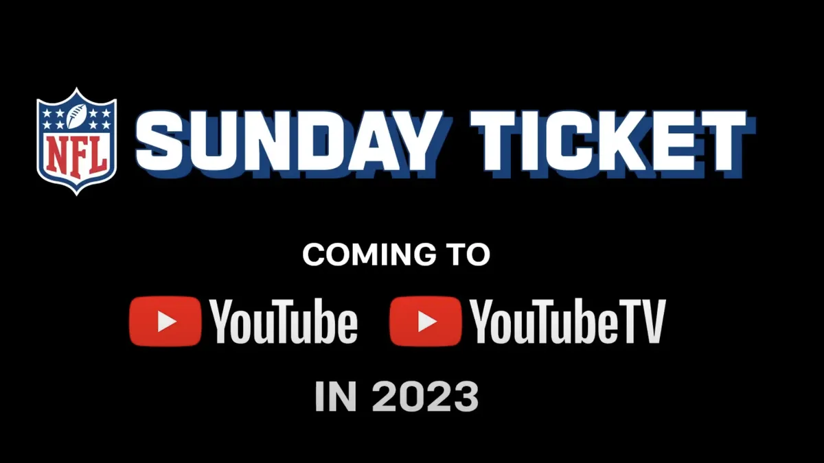 NFL Sunday Ticket is moving to YouTube & YouTube TV