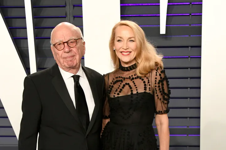 Rupert Murdoch with Jerry Hall