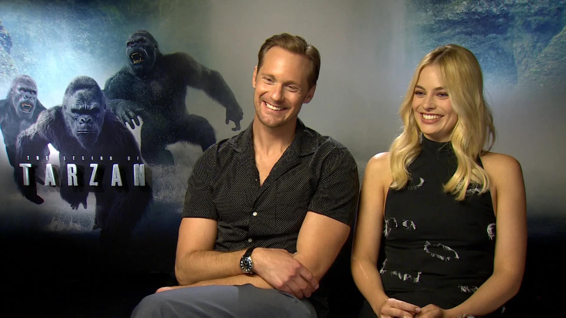 Margot Robbie and Alexander Skarsgård