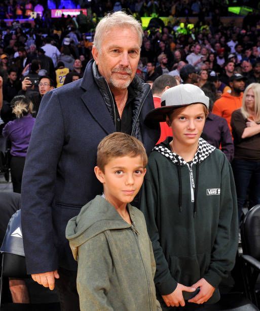 Kevin Costner with his younger sons