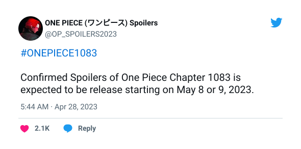 One Piece Chapter 1083: When will the spoilers and leaks surface on the internet?