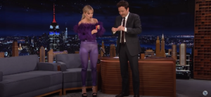 Millie Bobby Brown And Her Iconic Purple Pants On "Tonight Show"