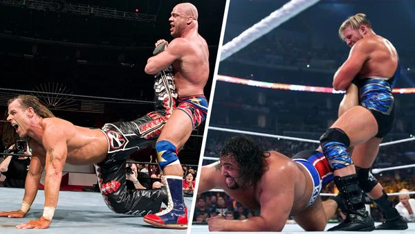 Kurt Angle Vs. Randy Orton and Jack Swagger