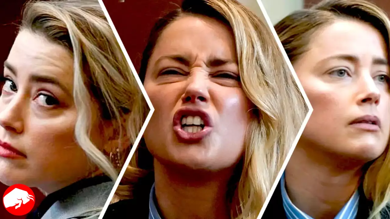 Amber Heard Changing Her Smiling Expressions To Grief Within Seconds