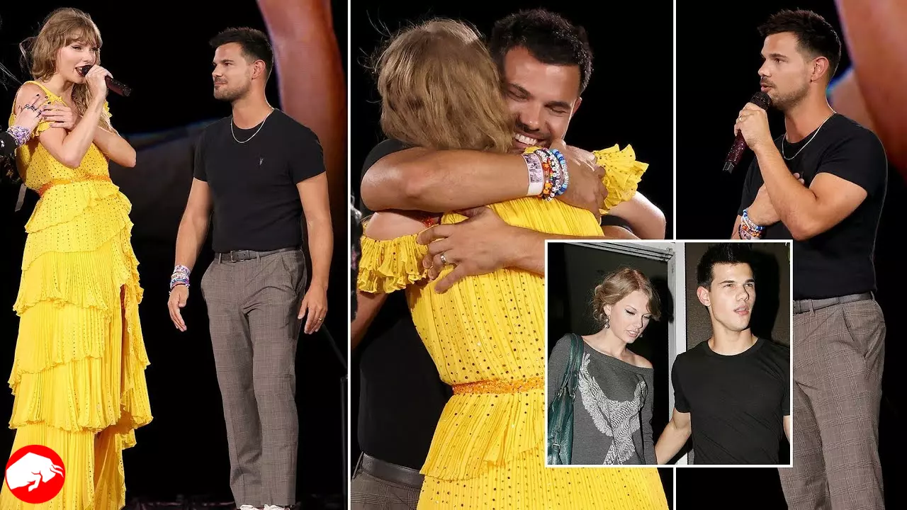 Taylor Swift brings ex-Taylor Lautner onstage during Eras Tour