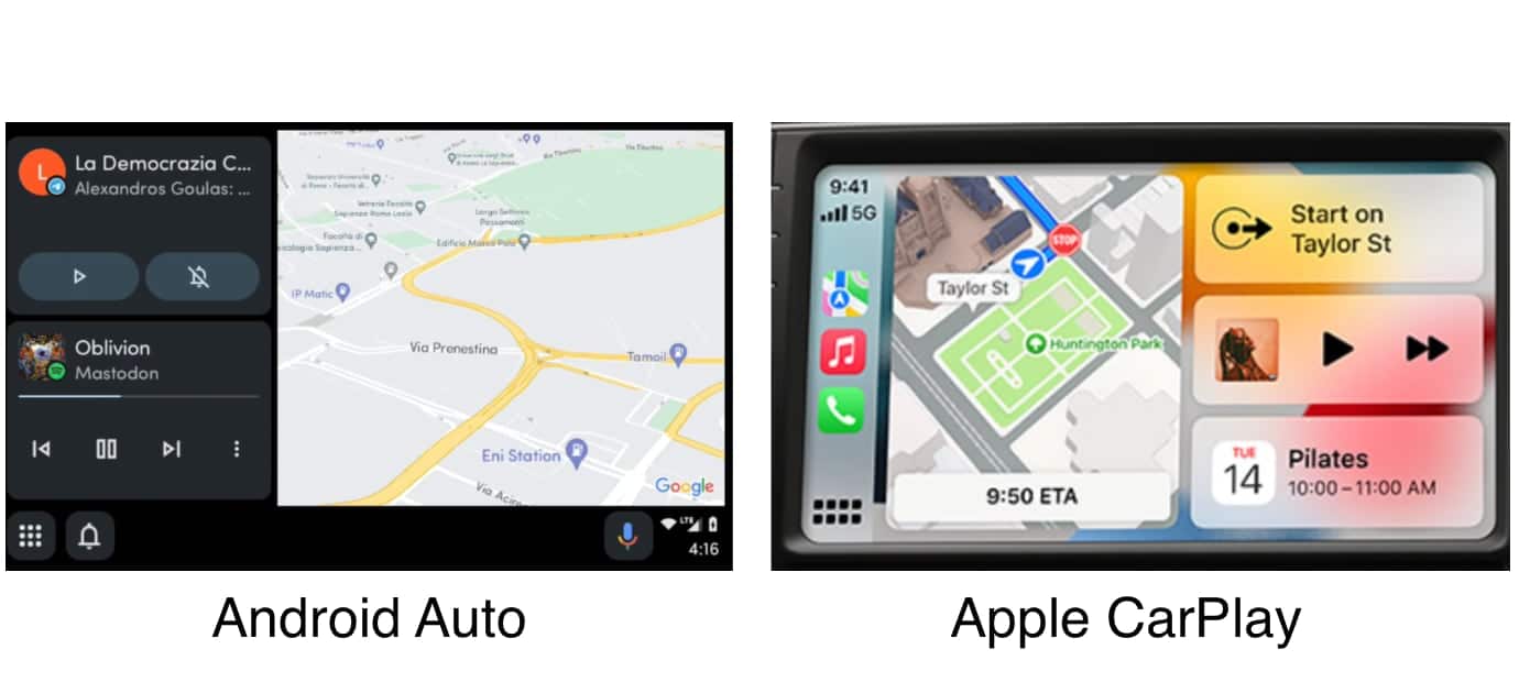 Android Auto vs. Apple CarPlay- Difference in UI