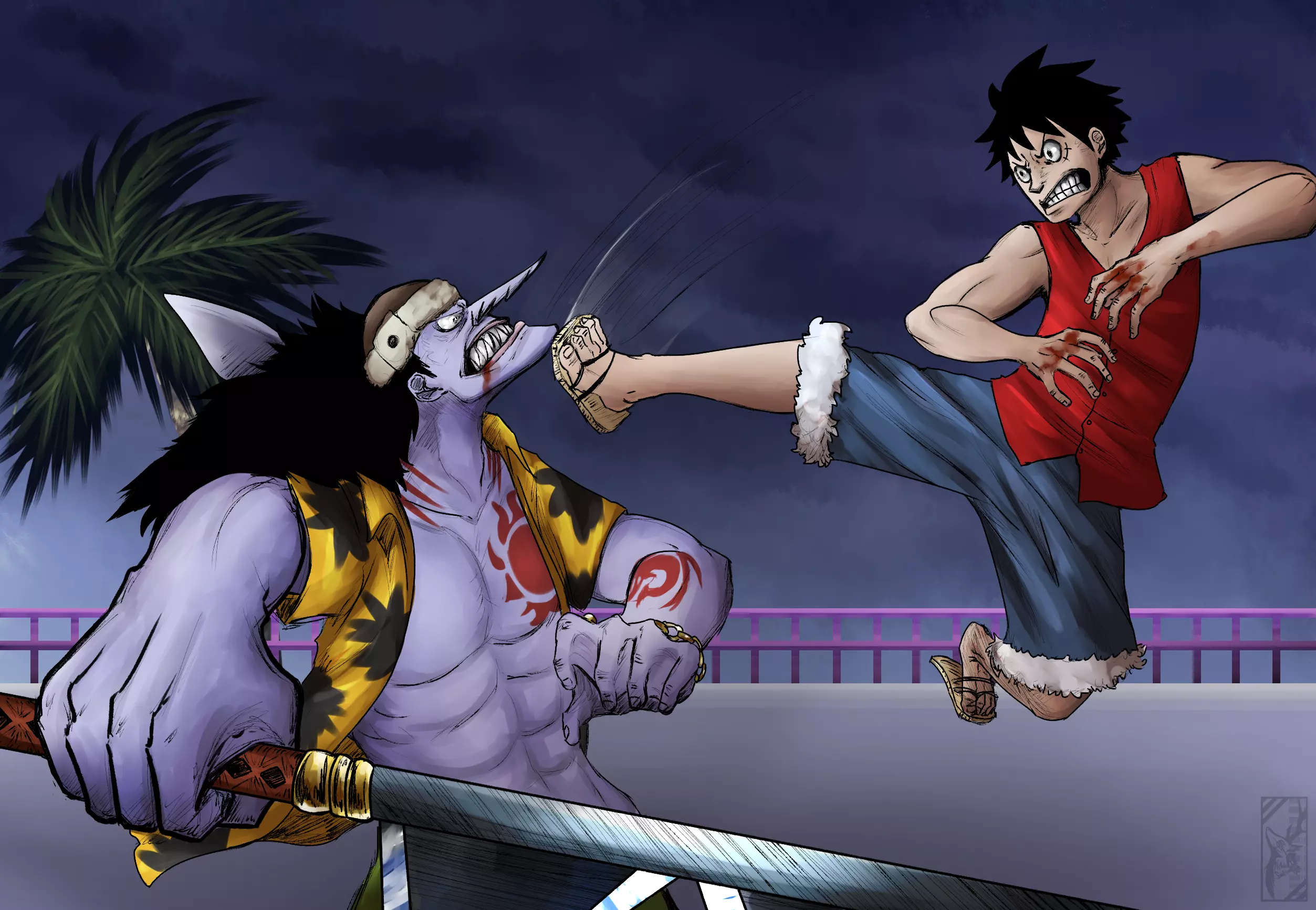 Luffy vs Arlong