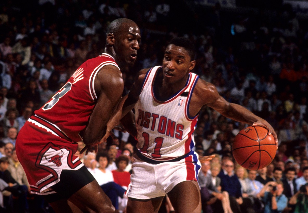 Michael Jordan and Isiah Thomas