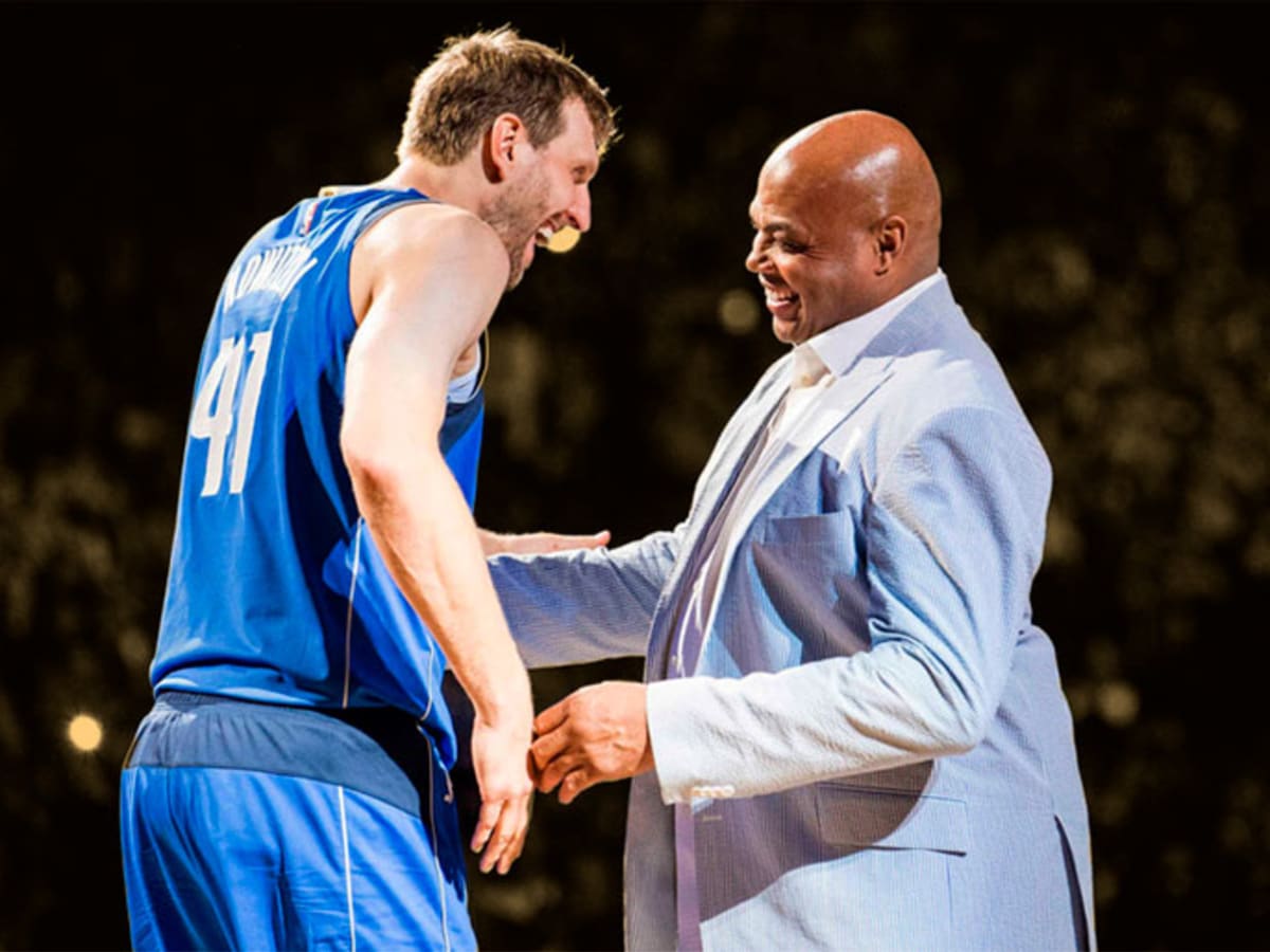 Dirk Nowitzki and Charles Barkley