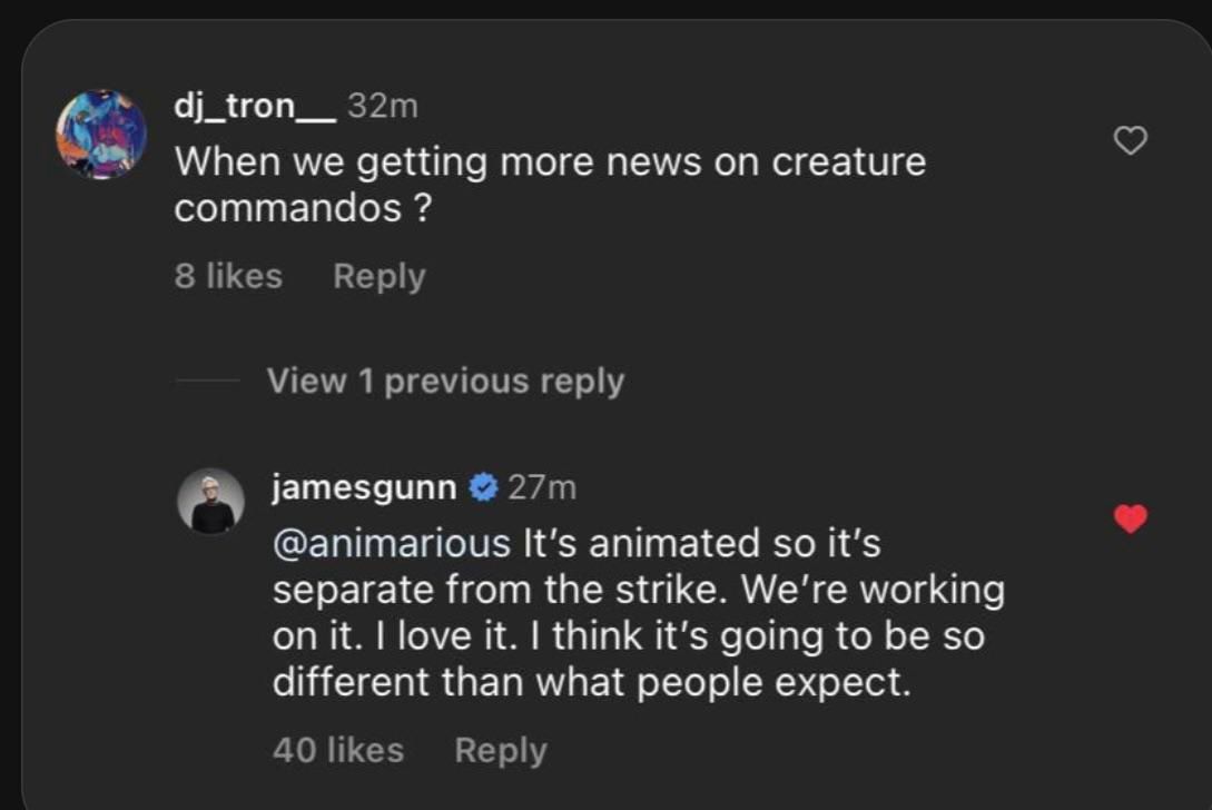 Creature Commandos Defies Hollywood Strikes: James Gunn's Exciting Tease for DC Fans in 2024
