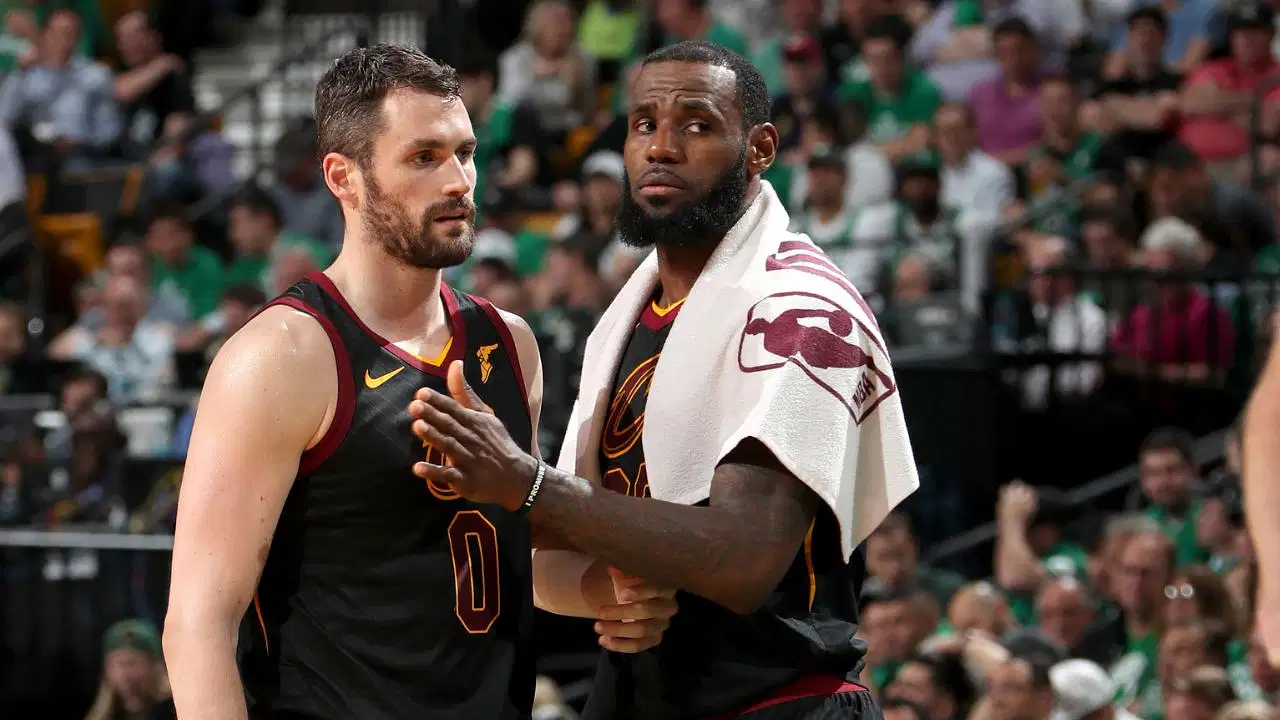 Kevin Love and LeBron James