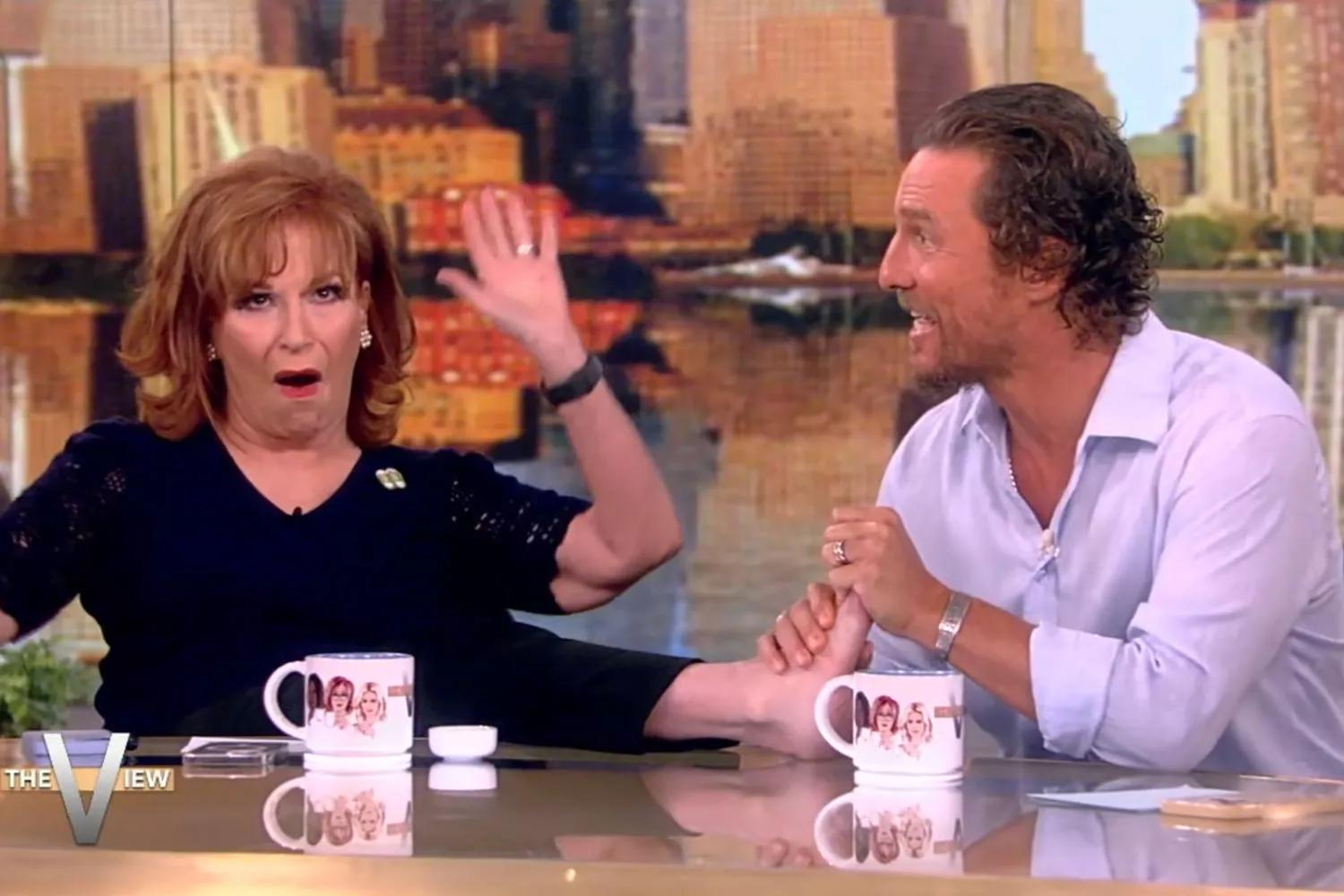 Matthew McConaughey Reprises Viral Foot Rub on 'The View' with Joy Behar