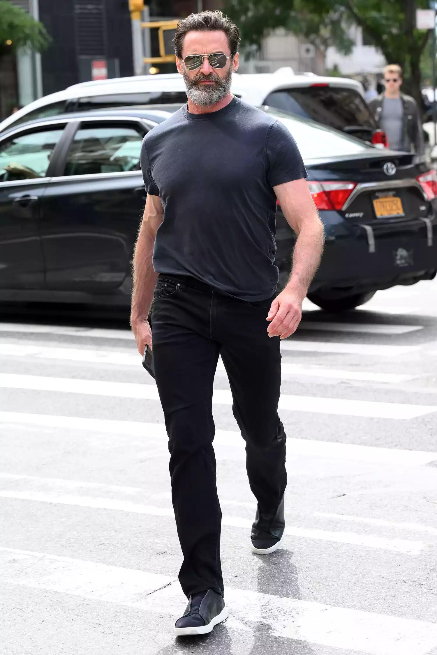 Hugh Jackman's Reflective NYC Stroll: First Glimpse After Heartfelt Split from Wife Deborra-lee