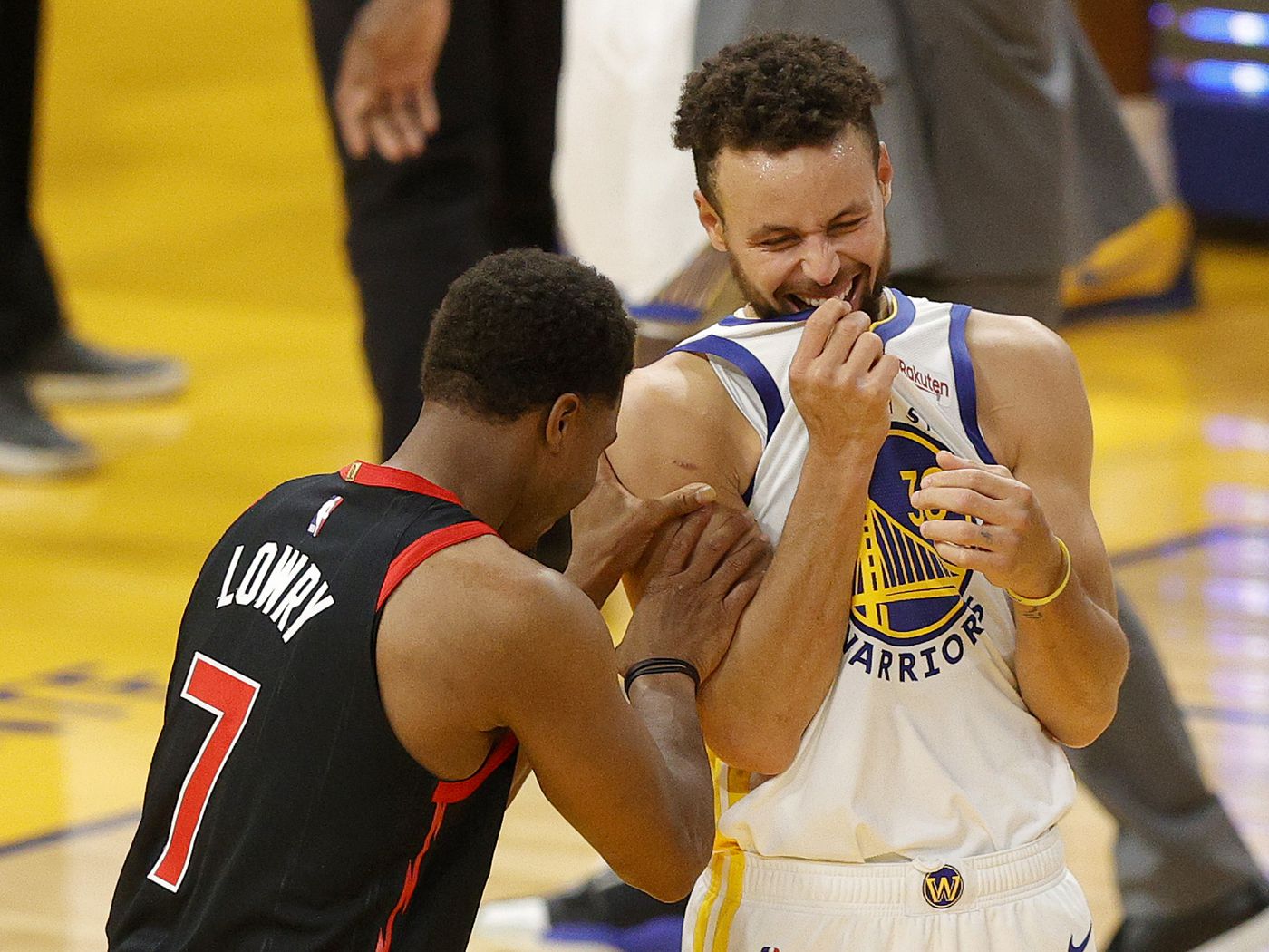 Kyle Lowry and Stephen Curry